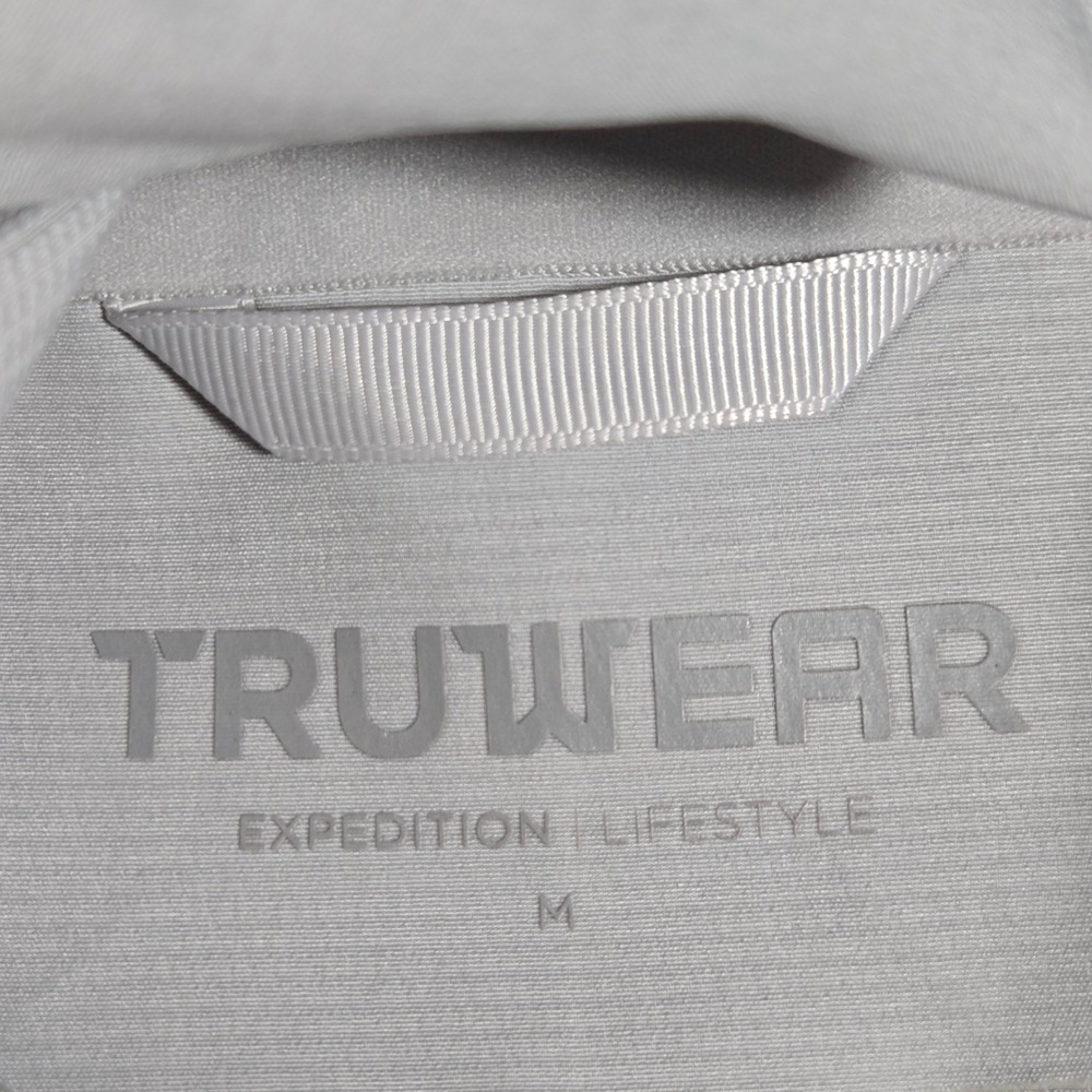 Truwear Expedition Lifestyle Hooded Jacket Mens Medium Gray Full Zip Mesh Back - Picture 4 of 12